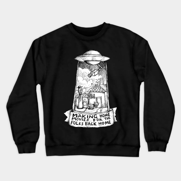 Subterranean Homesick Alien - Radiohead Illustrated lyrics. Crewneck Sweatshirt by bangart